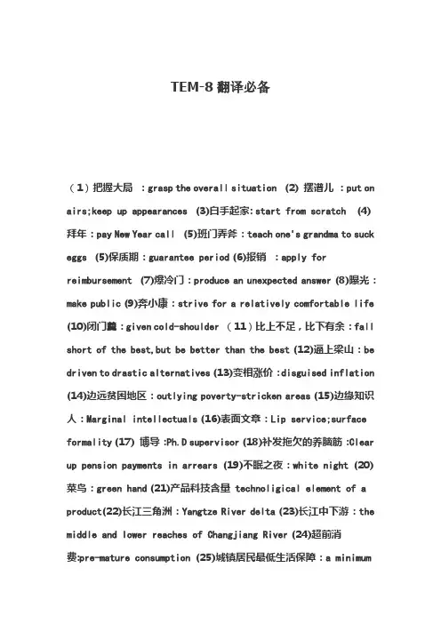 TEM8翻译必备