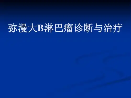 弥漫大B淋巴瘤诊断与治疗30页PPT