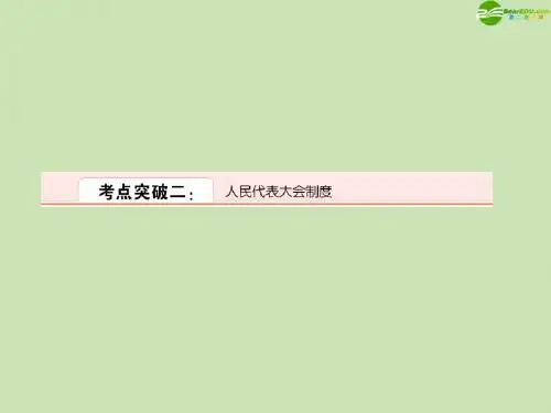 2012年高考政治一轮复习 人民代表大会制度课件