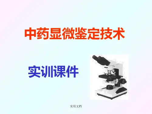 中药显微鉴定