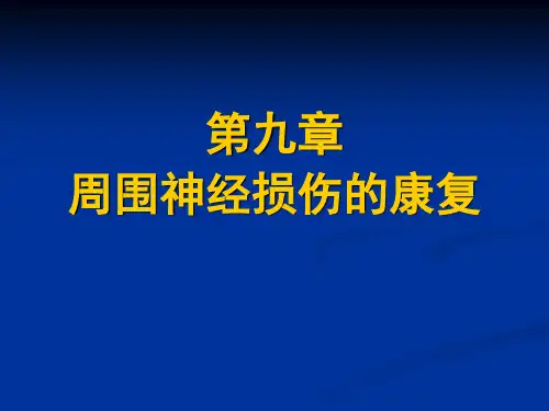 09周围神经损伤的康复