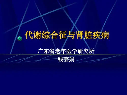 代谢综合征与肾脏疾病