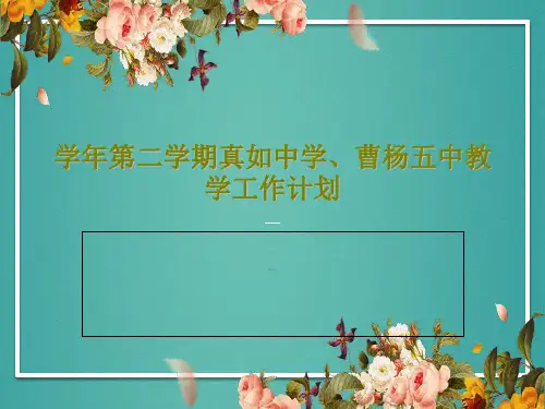学年第二学期真如中学、曹杨五中教学工作计划32页PPT