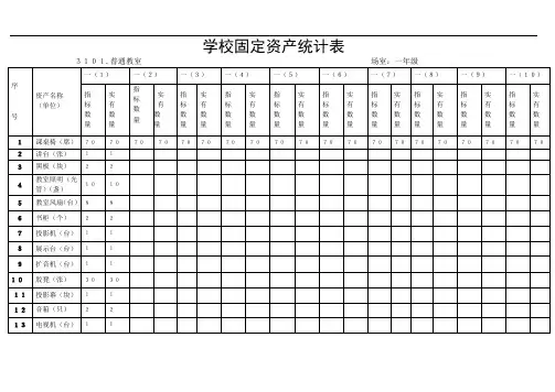学校固定资产统计表