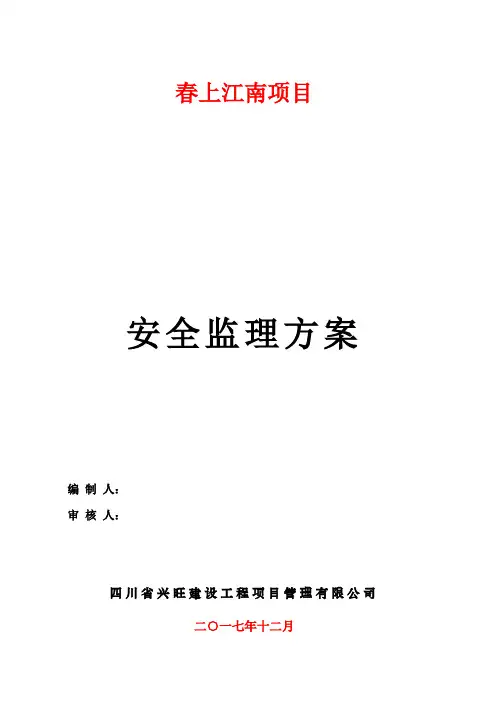 安全监理方案