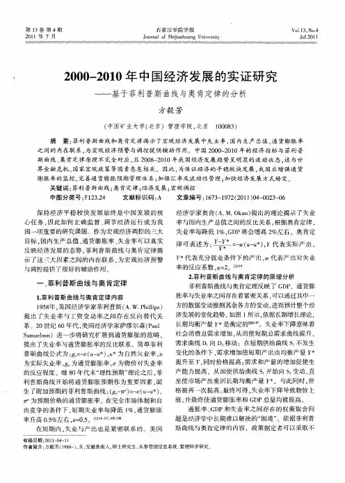2000—2010年中国经济发展的实证研究——基于菲利普斯曲线与奥肯定律的分析