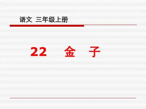 《金子》长安小学课件