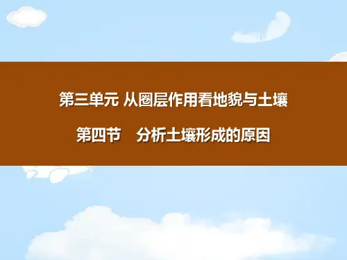 《分析土壤形成的原因》从圈层作用看地貌与土壤PPT【优质课件】