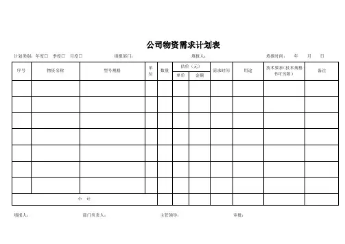 采购申请单