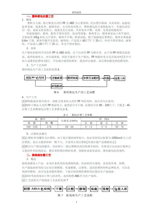 塑料箱包注塑工艺
