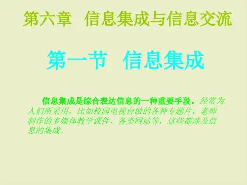 6.1.1信息集成的一般过程