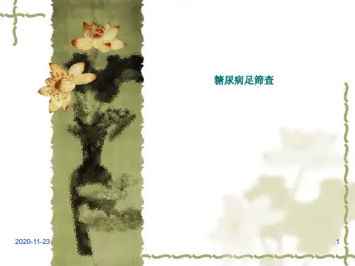 (2020年)糖尿病足筛查(最新课件)