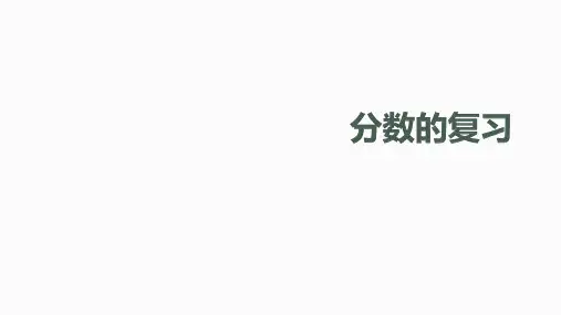 分数的复习 公开课课件
