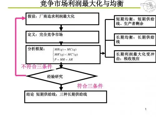 8第八章 竞争市场利润最大化与均衡 中央财经大学 张苏