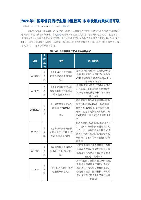 零售行业的现状及发展方向