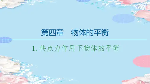 第4章 1 共点力作用下物体的平衡—2020-2021学年教科版高中物理必修一课件