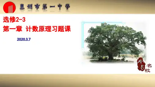 高中数学人教A版选修计数原理习题课PPT精品课件