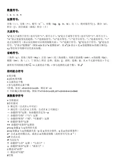 数学符号