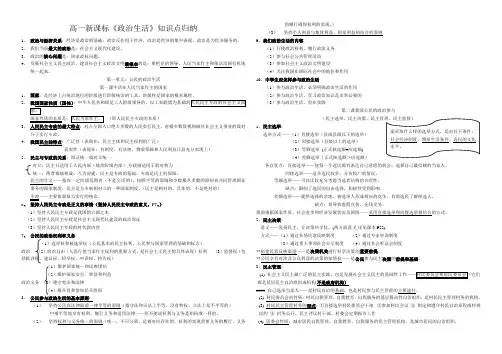 《政治生活》知识点归纳
