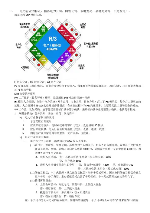 SAP电力行业基础应用