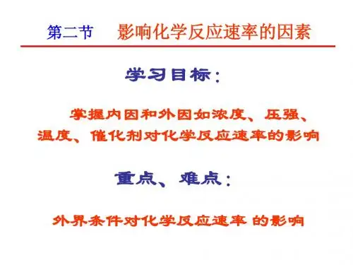 2.2 影响化学反应速率的因素