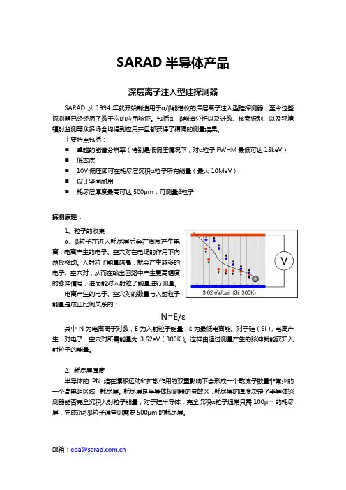 SARAD-深层离子注入型硅探测器
