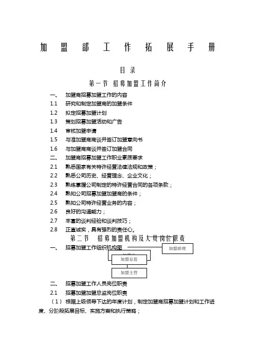加盟部工作拓展手册 2