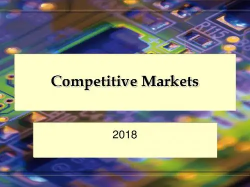 Economics:Competitive Markets