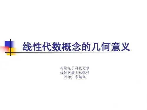 线性代数概念的几何引入