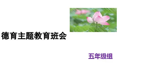 2017-2018年中小学主题班会活动德育主题班会PPT课件