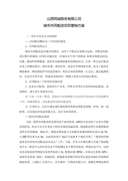 同城配送营销方案8