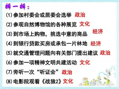 1.2 文化与经济、政治
