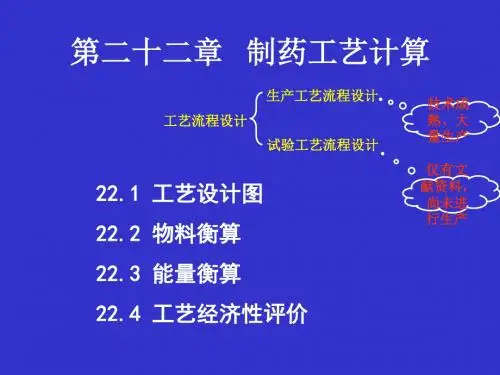 工艺计算