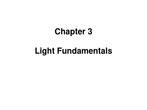 光纤通信课件 Chapter3_Light_Fundamentals