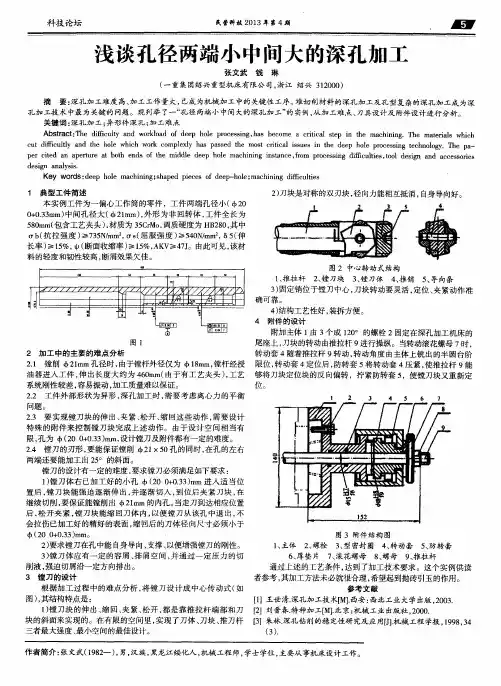 浅谈孔径两端小中间大的深孔加工
