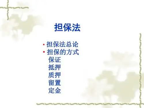 担保法培训讲义