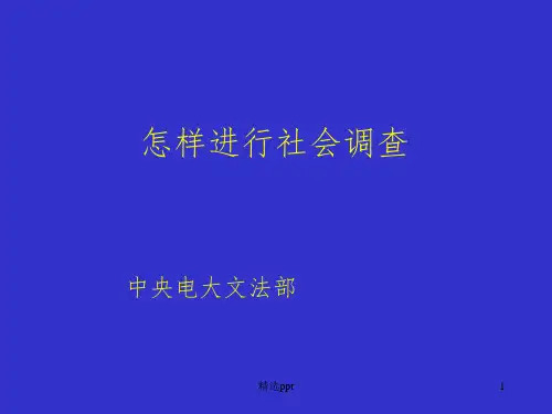 《怎样进行社会调查》PPT课件