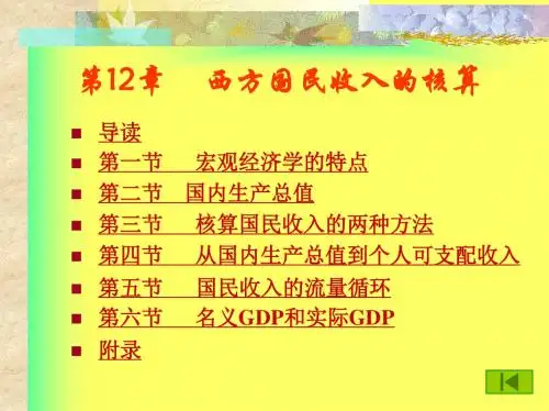 第12章+西方国民收入的核算2