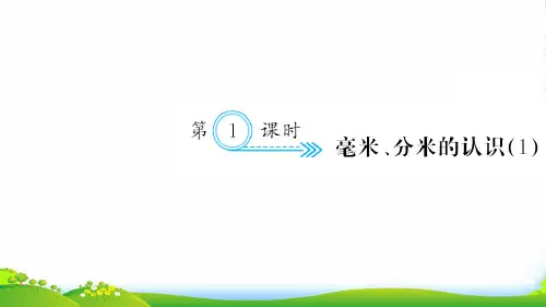 新人教版三年级数学上册三测量第1课时毫米、分米的认识习题课件