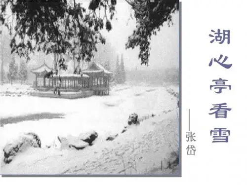 湖心亭看雪复习