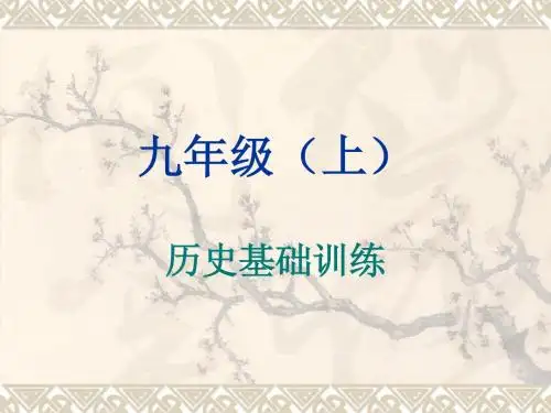 九年级(上)基础训练