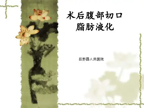 术后腹部切口脂肪液化