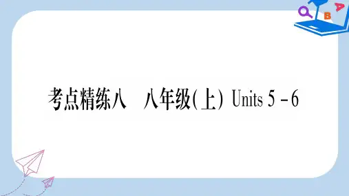 2019-2020版中考英语复习 第一篇 教材系统复习 考点精练八 八上 Units 5-6实用课件