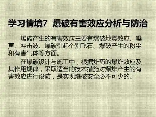 爆破施工学习情境7  爆破有害效应分析与防治