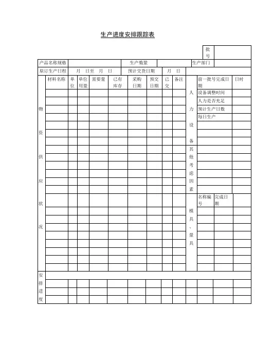生产进度安排跟踪表.doc