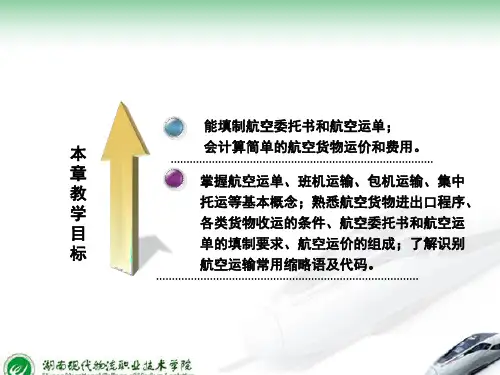 运输管理实务课件5 航空货物运输