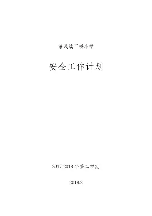 2018春季学期小学学校安全工作计划