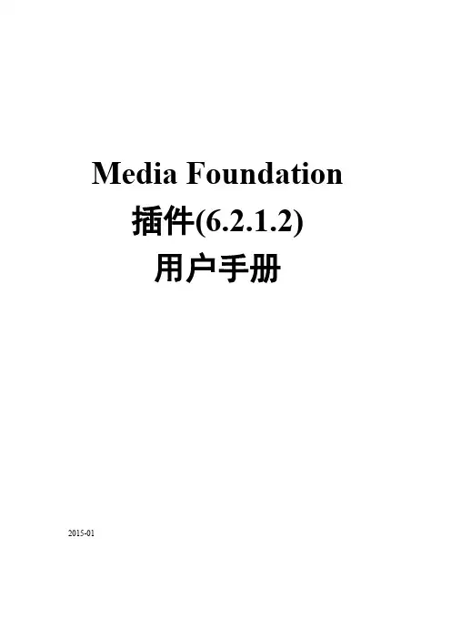 MediaFoundation插件(6.2.1.2)用户手册