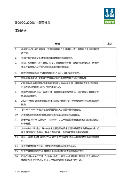 4-QMS审核案例