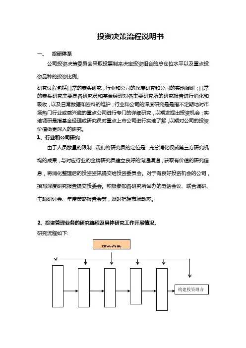 投资决策流程说明书